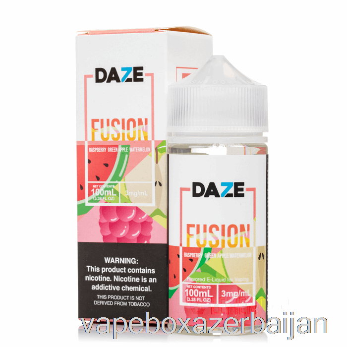 Vape Smoke Raspberry Green Apple Watermelon - 7 Daze Fusion - 100mL 3mg